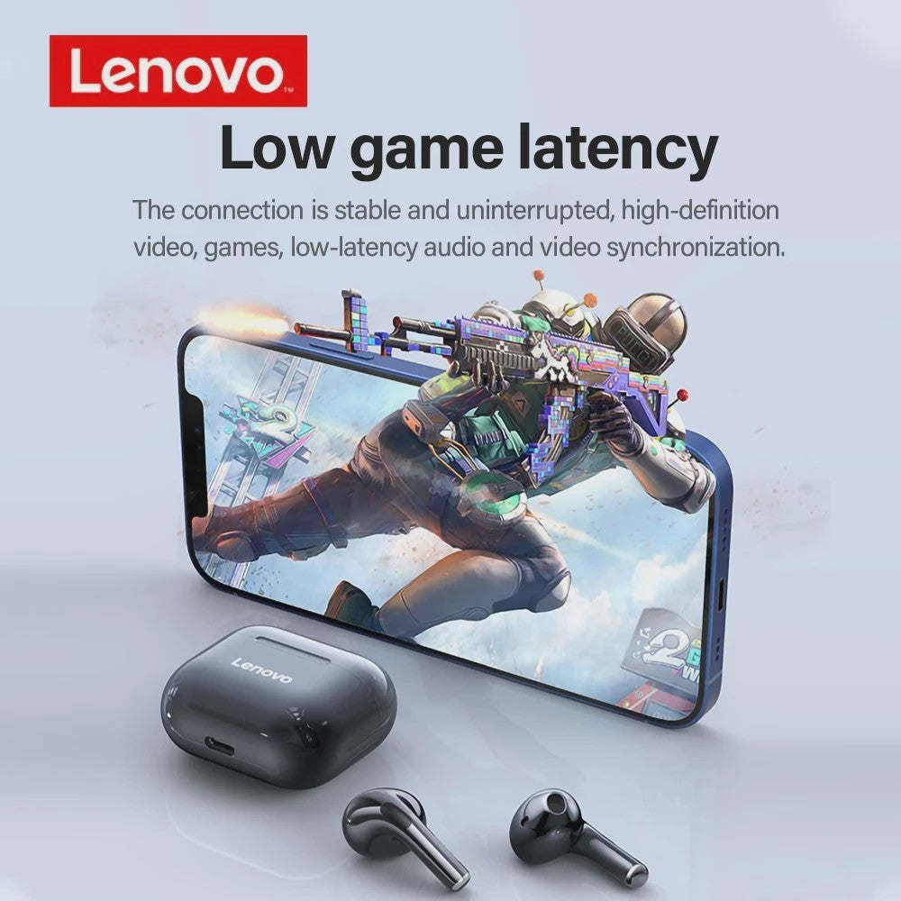 Lenovo LP40 Draadloze Oordopjes - TWS Bluetooth 5.0, Touch Control, Sport & Stereo Geluid