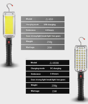 Draagbare Werklamp met Magneet & COB LED - Ideaal voor Auto Reparatie, Camping & Buiten