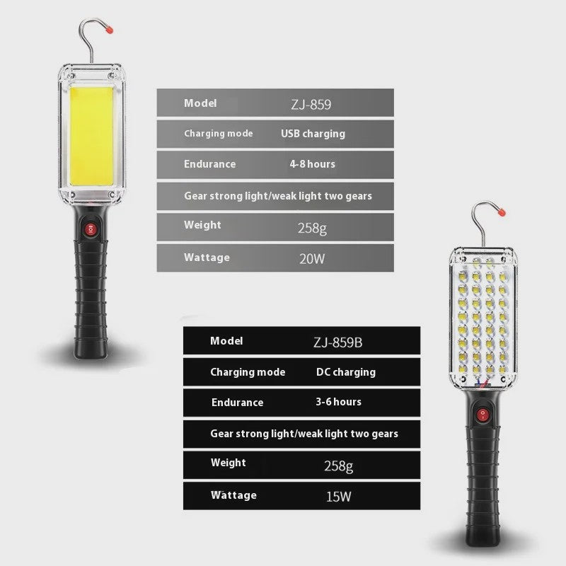 Draagbare Werklamp met Magneet & COB LED - Ideaal voor Auto Reparatie, Camping & Buiten