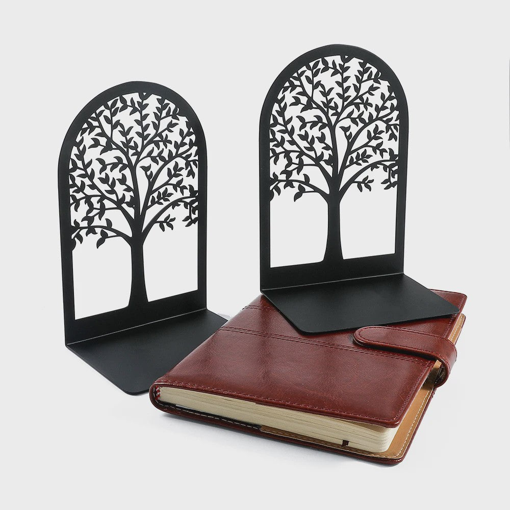 Decoratieve Levensboom Boekensteunen - Stijlvolle Boekenhouders voor Bureau en Thuis