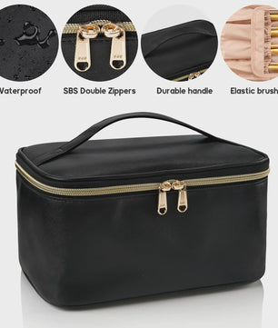 Grote Make-up Tas - Draagbare Kosmetische Organizer met Veel Opbergruimte voor Dames en Meisjes