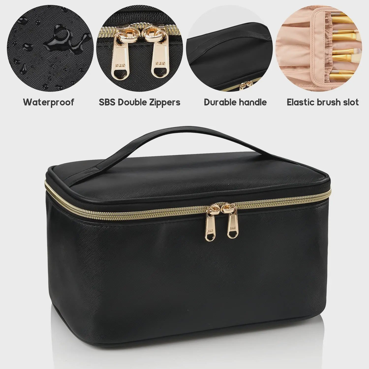 Grote Make-up Tas - Draagbare Kosmetische Organizer met Veel Opbergruimte voor Dames en Meisjes