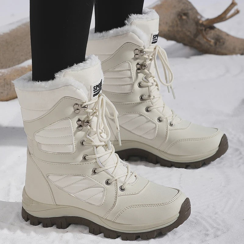 Dames Winter Snowboots Hoge Schacht - Waterdicht & Warm