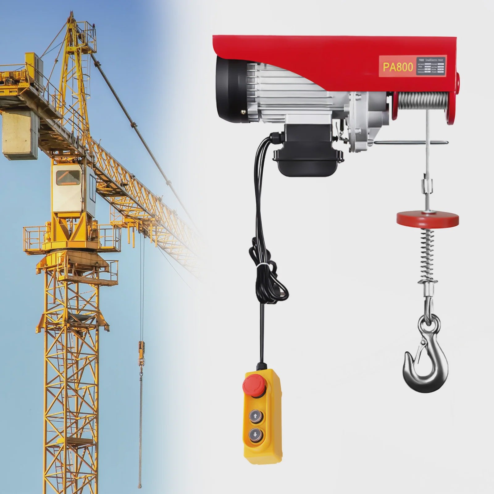 Elektrische Takel 800/1000kg - Krachtige Lier voor Werkplaats, Magazijn & Bouw