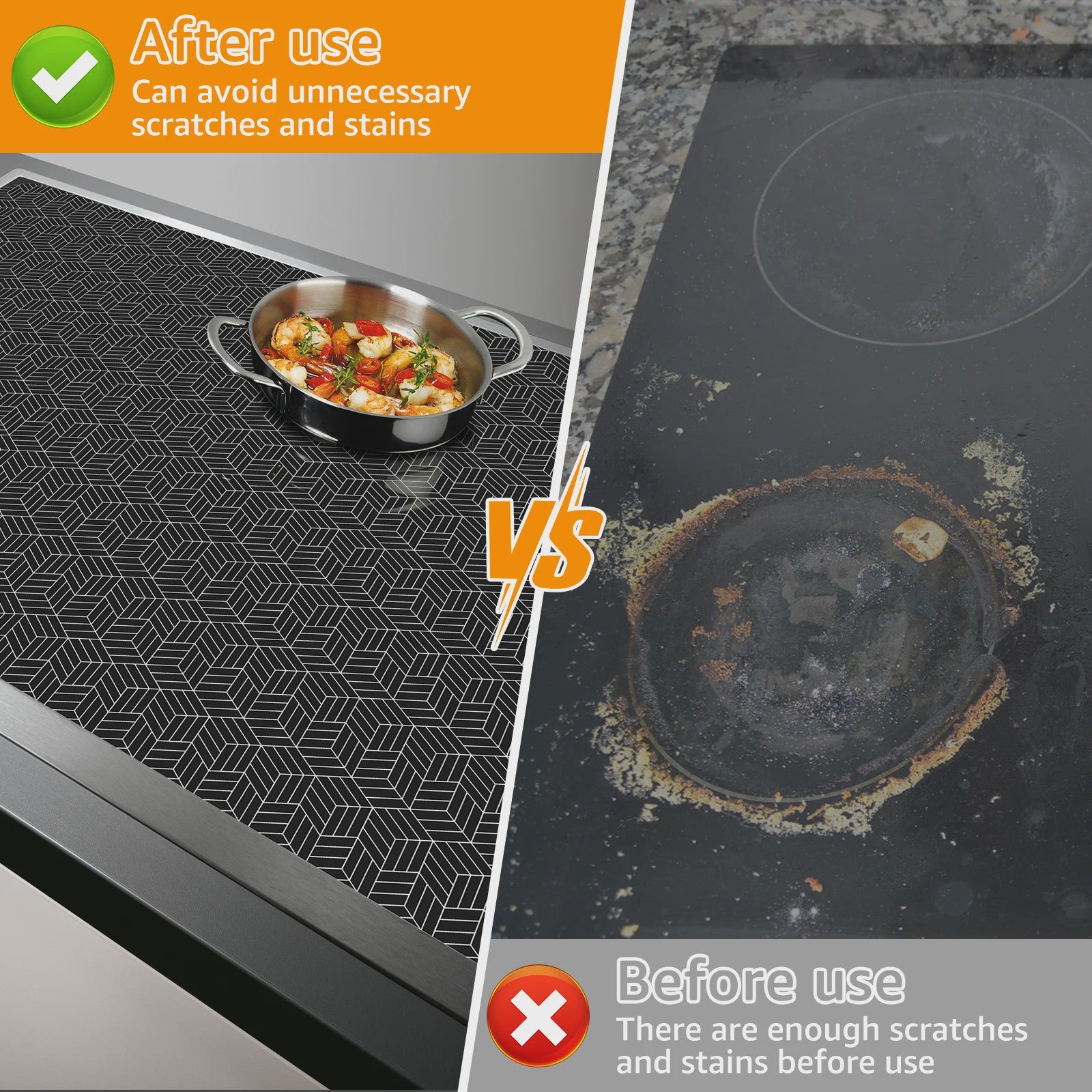 Siliconen Inductie Kookplaat Mat - Hittebestendig, Krasvrij & Antislip Keukenbeschermer