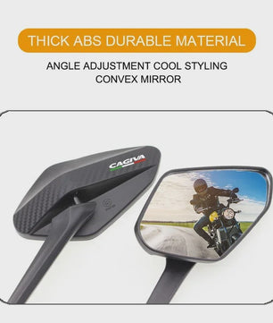 Set van 2 Motor Achteruitkijkspiegels - Anti-tril, Groothoek, Convexe Spiegels voor Cagiva