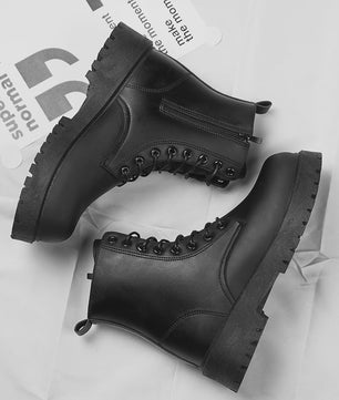 Unisex Leren Hoge Laarzen - Vier Seizoenen, Anti-slip & Comfortabel