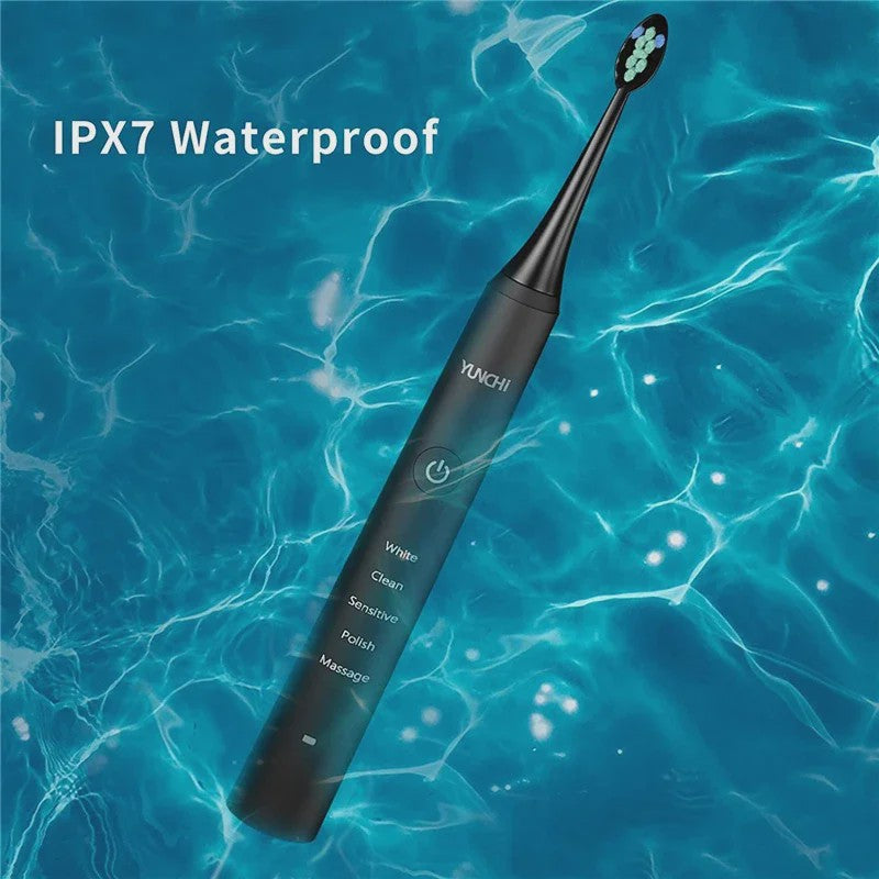 Sonische Elektrische Tandenborstel Oplaadbaar IPX7 Waterdicht met 5 standen, Timer & Reiskoffer
