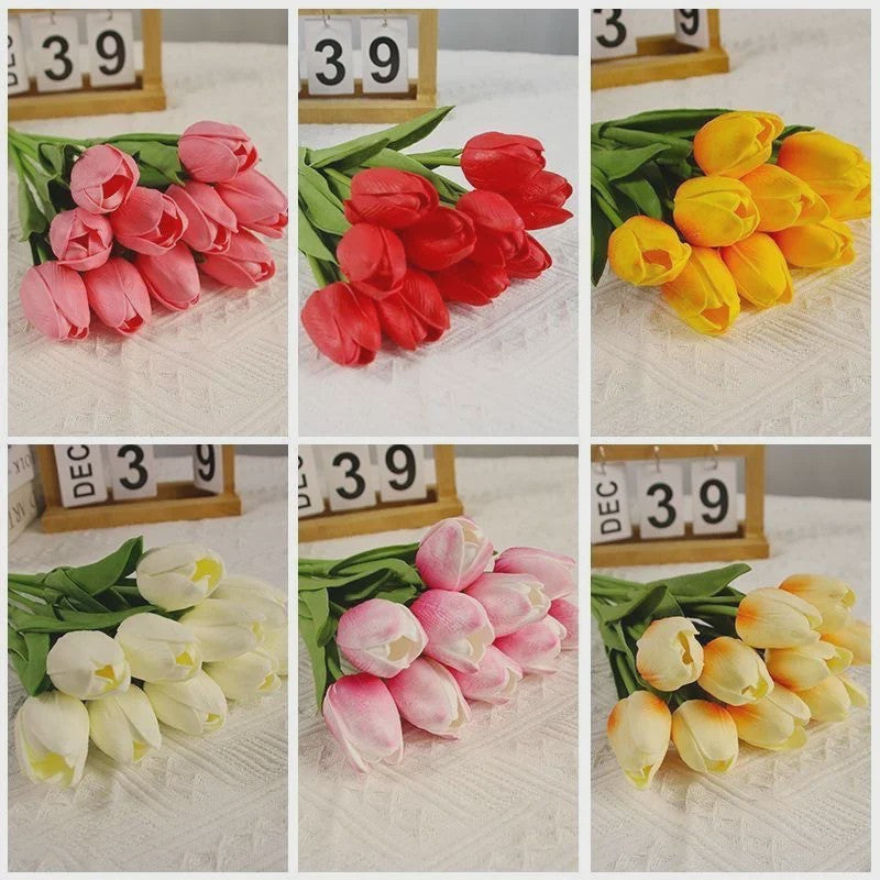 Real Touch Kunstbloemen Tulpen - Luxe Boeketten voor Huis & Bruiloft Decoratie