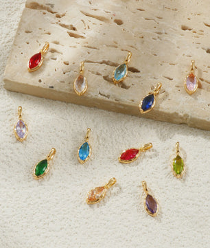 Set van 2 Olijfvormige Bedels met Strass & 18K Goudkleurige Hanger - DIY Sieraden Maken