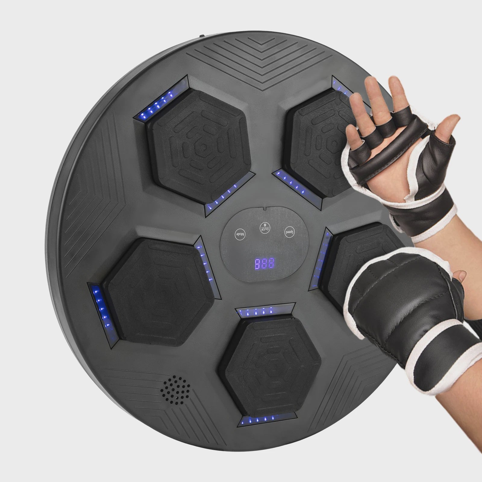 Slimme Muziek Bokszak Wandmontage - Bluetooth, LED Verlichting & Oplaadbaar voor Thuis Fitness