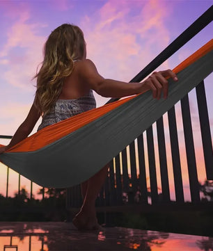Lichtgewicht Kampeerhangmat van Parachute Nylon - Draagbaar & Snel Op te Zetten