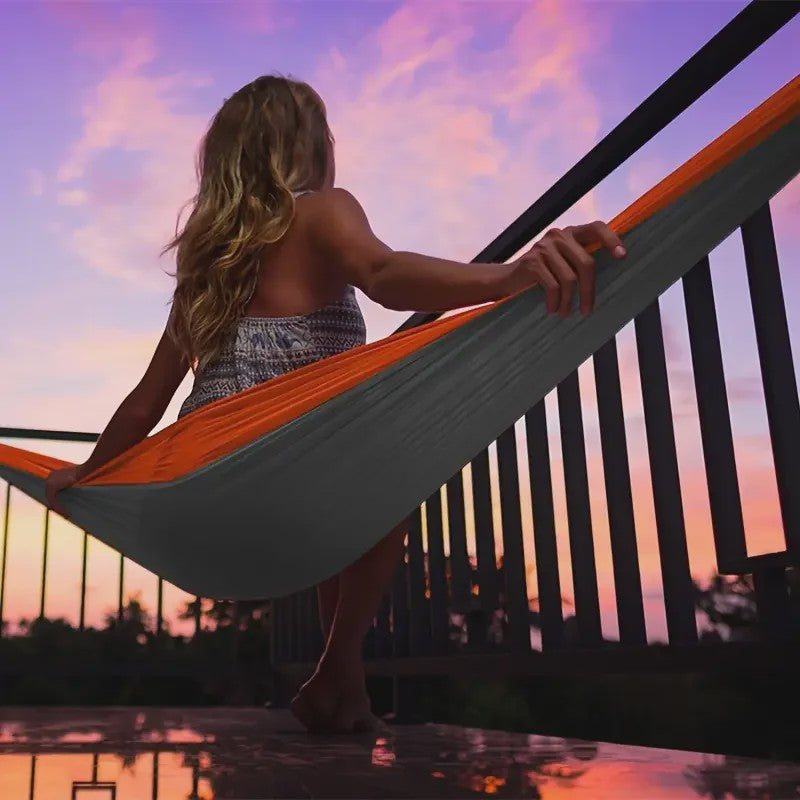 Lichtgewicht Kampeerhangmat van Parachute Nylon - Draagbaar & Snel Op te Zetten