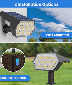 92 LED Solar Tuinspots - Waterdicht IP65, Buitenverlichting met Bewegingssensor