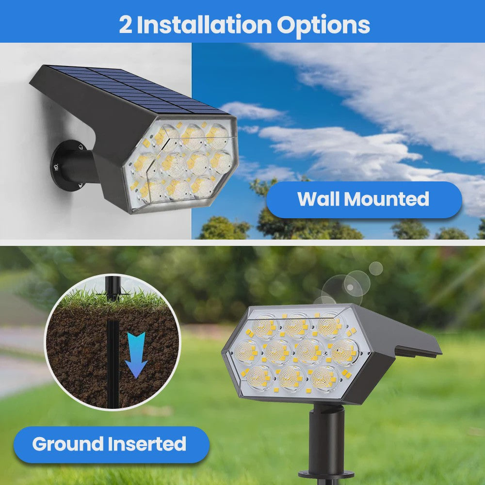 92 LED Solar Tuinspots - Waterdicht IP65, Buitenverlichting met Bewegingssensor