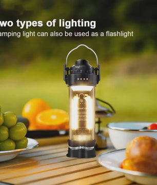 DOTWISE Retro Camping Lantaarn - Draagbaar, Waterdicht & Sfeervol Outdoor Licht met 3000mAh Batterij