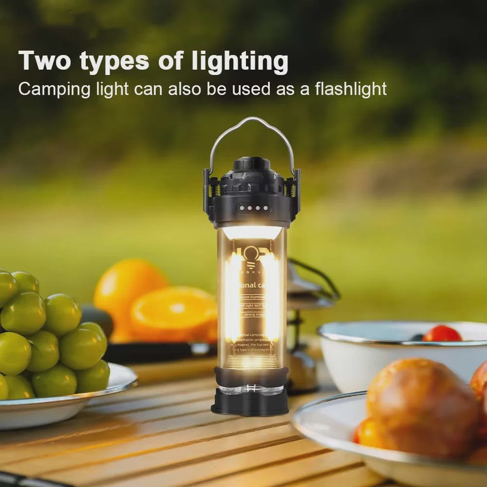 DOTWISE Retro Camping Lantaarn - Draagbaar, Waterdicht & Sfeervol Outdoor Licht met 3000mAh Batterij