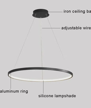 Moderne Minimalistische LED Ring Plafondlamp - Stijlvolle Hanglamp voor Woonkamer & Eetkamer