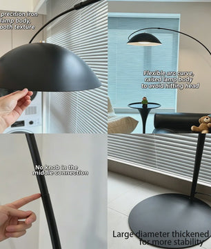 Moderne LED Boog Vloerlamp - Dimbare Stijlvolle Verlichting voor Woonkamer & Slaapkamer