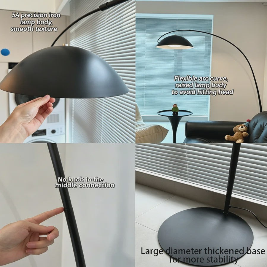 Moderne LED Boog Vloerlamp - Dimbare Stijlvolle Verlichting voor Woonkamer & Slaapkamer