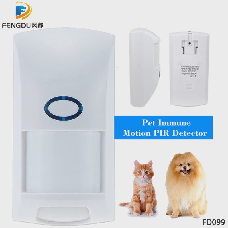 Draadloze PIR Bewegingsmelder 433MHz RF - Smart Home Alarmsysteem met Huisdierimmuniteit