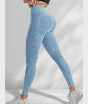 Naadloze Hoge Taille Yoga Legging - Hip Lifting & Ademend voor Sport