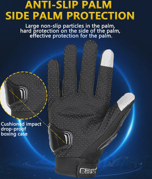 Ademende Motorhandschoenen Volledige Vinger - Anti-slip, Slijtvast & Touchscreen Compatibel