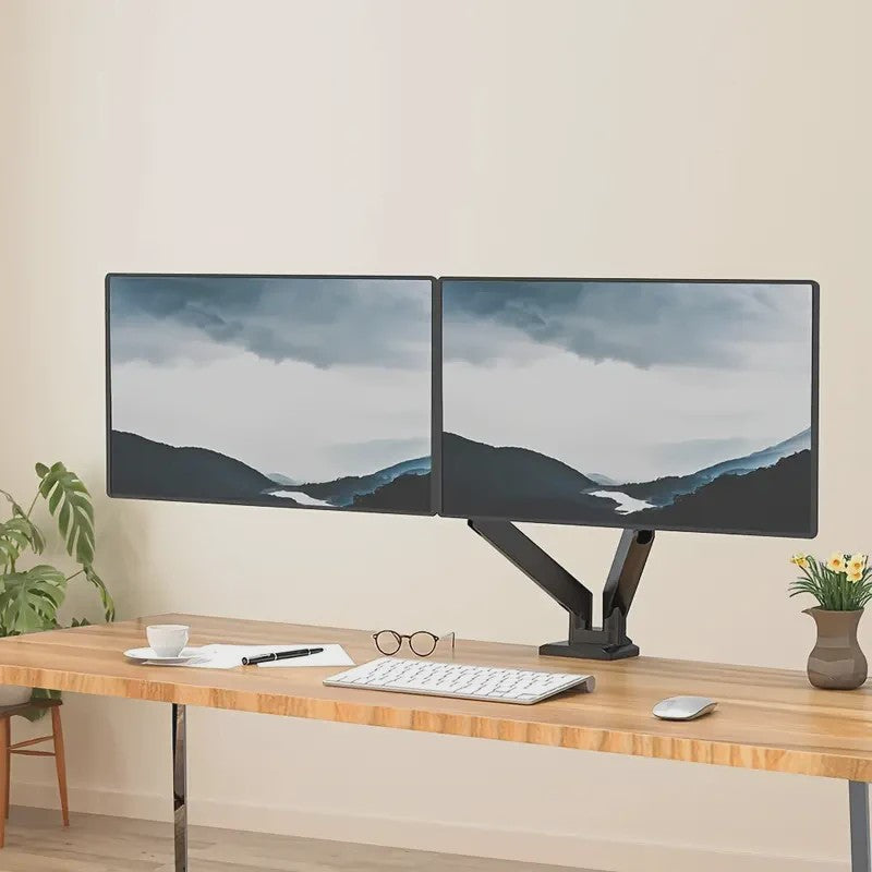 Dubbele Monitorarm voor 13-32 inch Schermen | Verstelbaar & Draaibaar