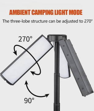 Multifunctionele Campinglamp & Zaklamp - Oplaadbaar, Telescopisch, met Haak