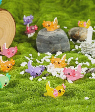35x Schattige Axolotl Miniatuur Ornamenten - Perfect voor Aquarium & Sprookjes Tuin Decoratie