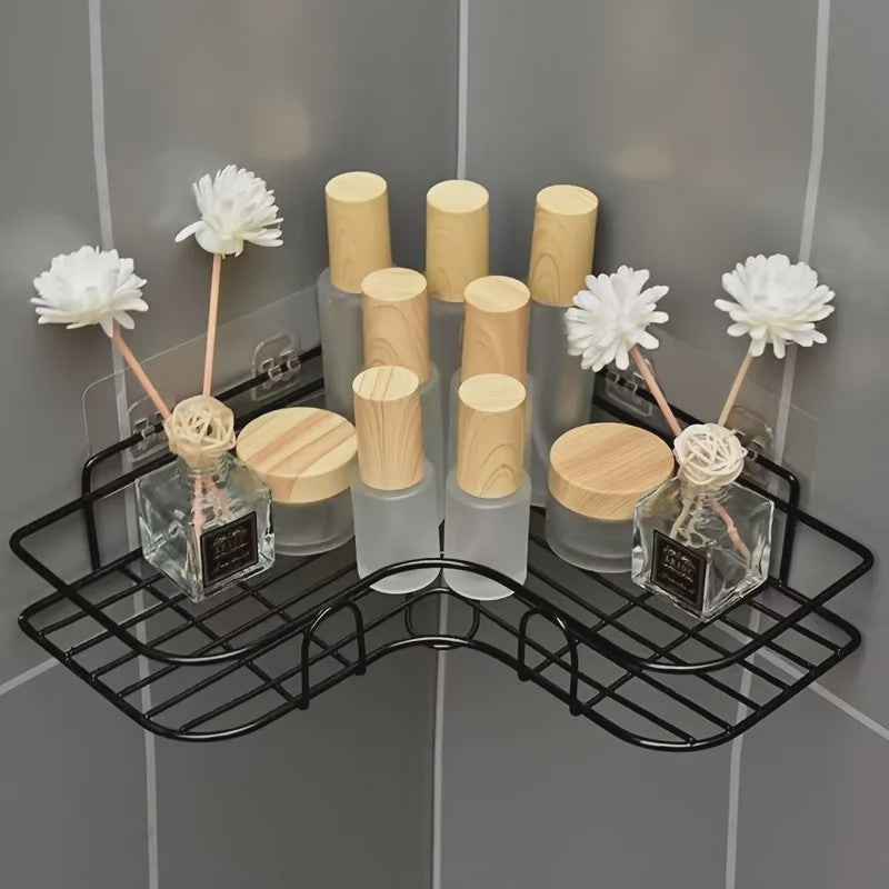 Hoek Douche Organizer - Geen Boren - Wandrek voor Badkamer & Keuken