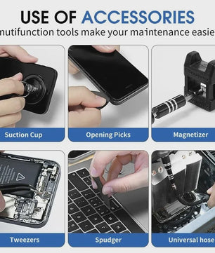 117-delige Precisie Schroevendraaierset: Magnetisch, Torx & Hex Bits voor iPhone, Mac, PC Reparatie