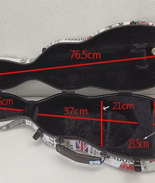 Carbon Fiber Vioolkoffer met Afneembare Tas - Dubbele Draagband & Slot