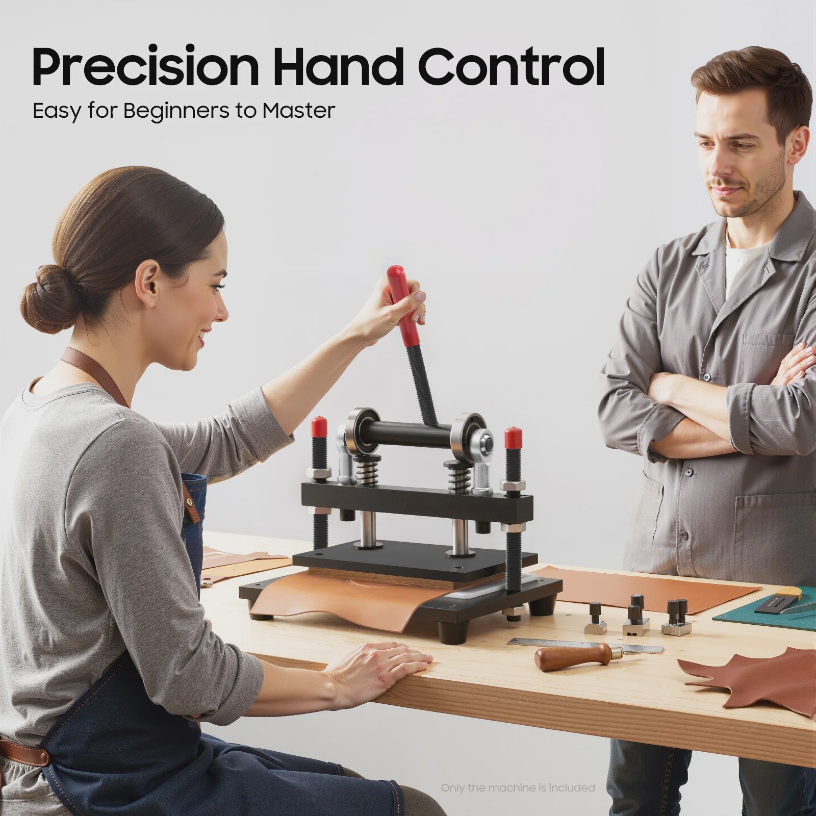 Handmatige Leer Snijmachine - 2 Ton Kracht voor DIY Leerbewerking