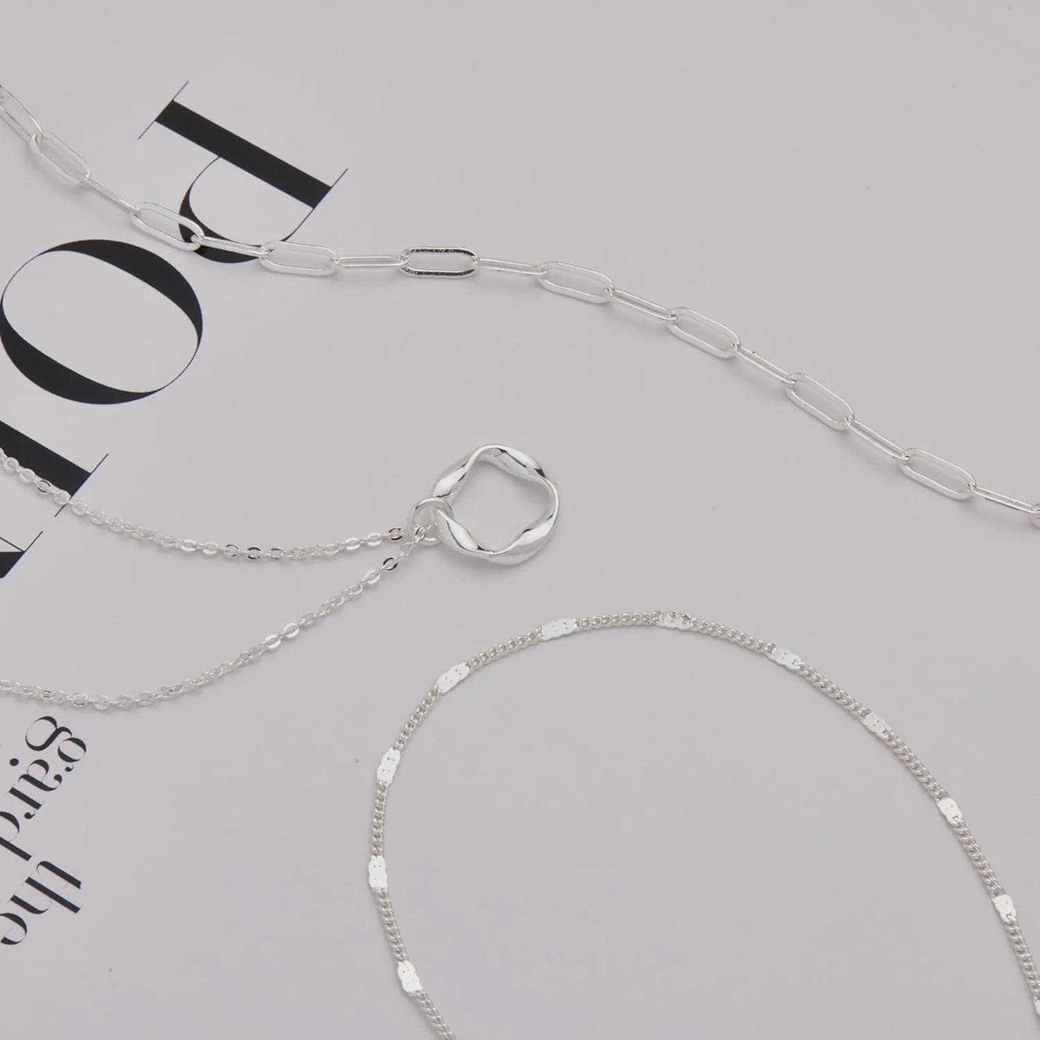 Gelaagde Kettingen Set Dames - 14K Goudkleurig & Zilverkleurig - Stapelbaar met Hanger