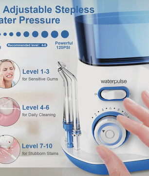Elektrische Monddouche Waterflosser - 800ml Reservoir, 5 Opzetstukken, 10 Drukstanden