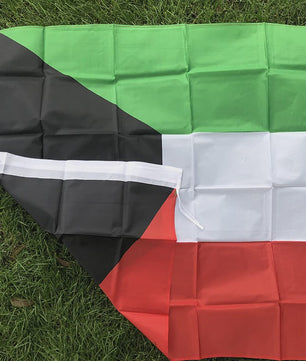 Vlag Koeweit 90x150cm Polyester - Hangende Nationale Vlag met 2 Grommets voor Huisdecoratie