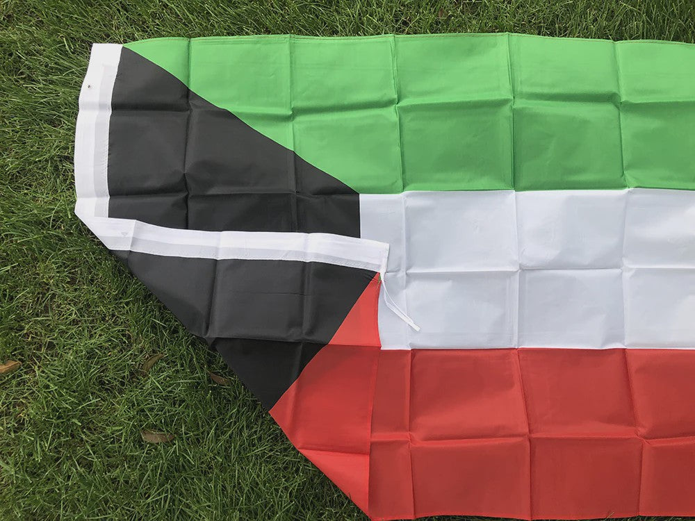 Vlag Koeweit 90x150cm Polyester - Hangende Nationale Vlag met 2 Grommets voor Huisdecoratie