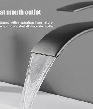 Waterval Wastafelkraan - Dubbele Bediening Warm & Koud - Stijlvolle Badkamer Mixer Kraan