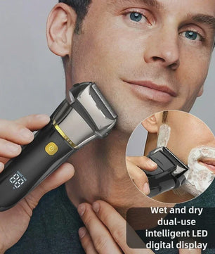 Tinsol FK608 Elektrisch Scheerapparaat Mannen - 3-Mes, Trimmer & Smart Display