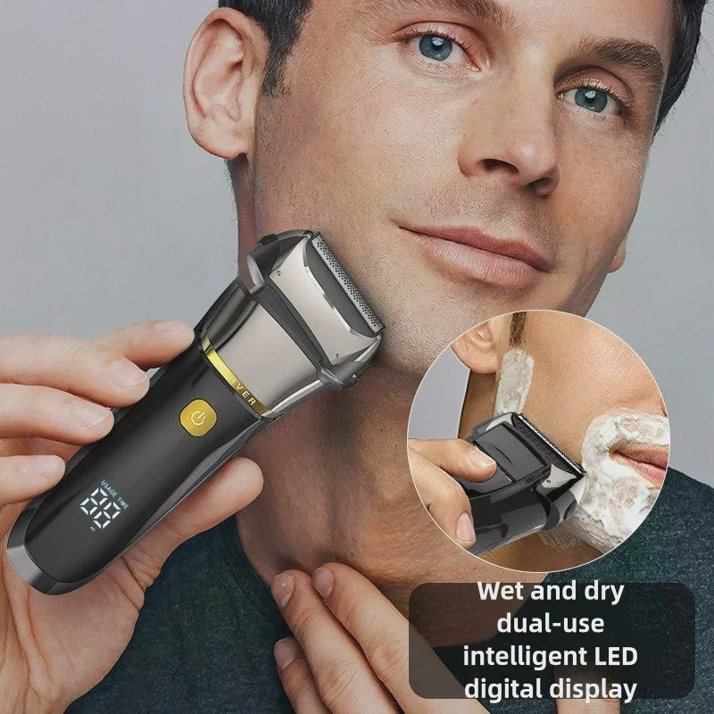Tinsol FK608 Elektrisch Scheerapparaat Mannen - 3-Mes, Trimmer & Smart Display