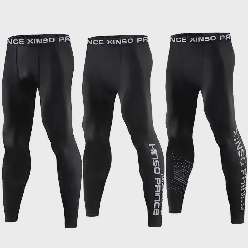 Heren Compressie Sportkleding Set - Long Sleeve Top & Broek voor Fitness, Hardlopen, Yoga
