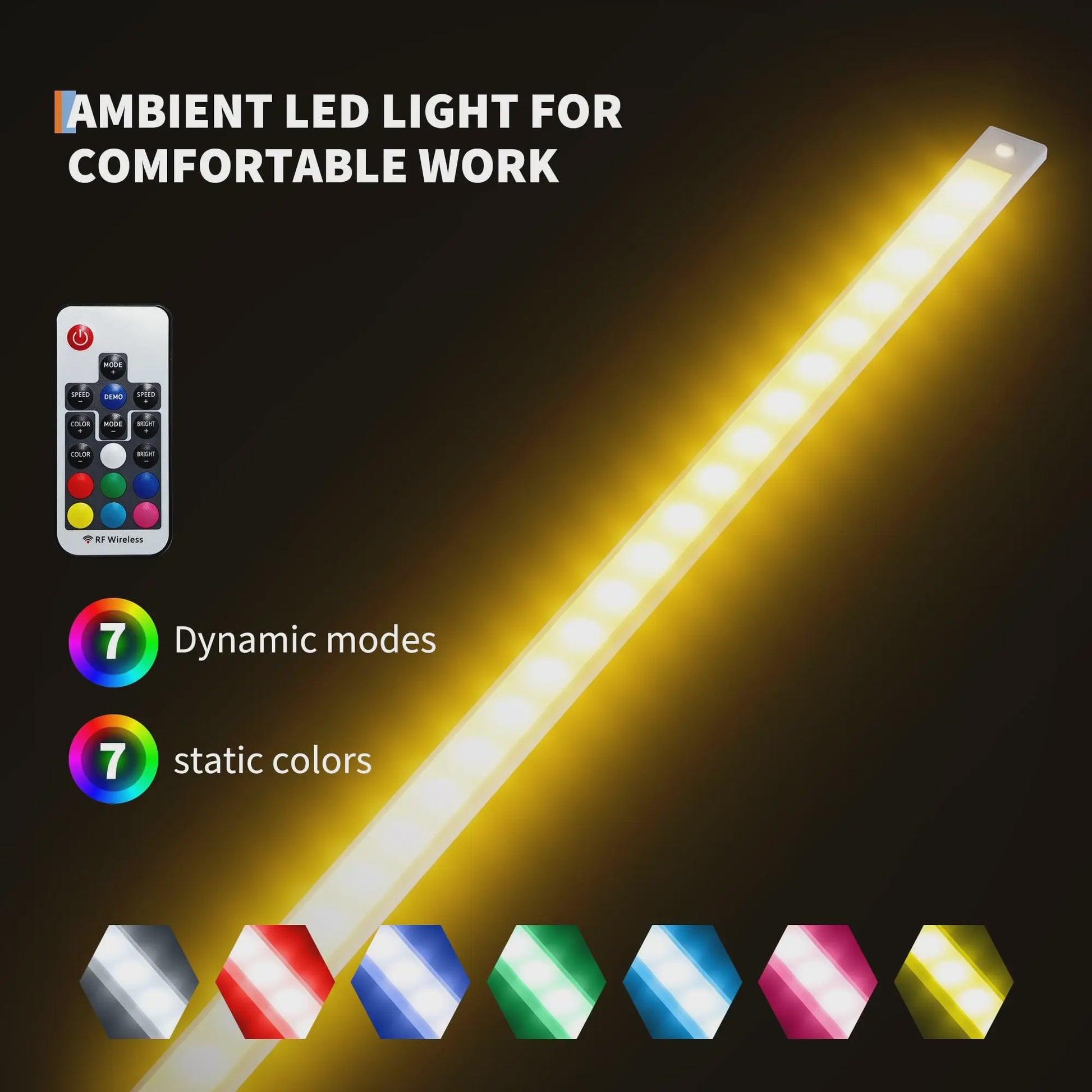 L-vormig Gaming Bureau met LED Verlichting, Stopcontacten en Monitorstandaard