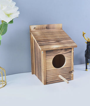 Houten Vogelhuisje Buiten - Weerbestendig Nestkastje voor Vogels & Papegaaien