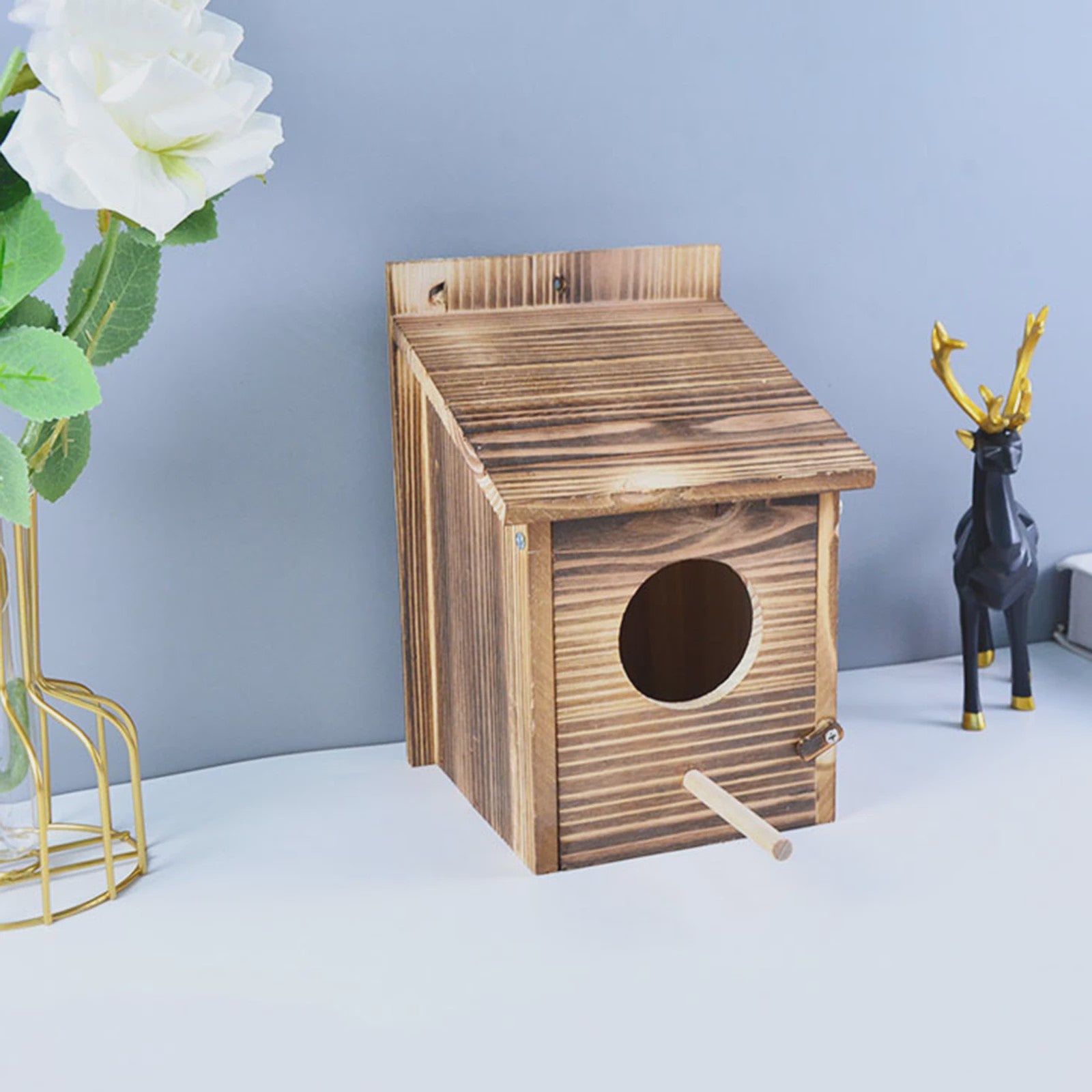 Houten Vogelhuisje Buiten - Weerbestendig Nestkastje voor Vogels & Papegaaien