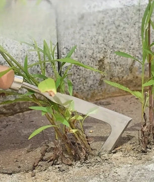 Stevige Onkruidsteker van Koolstofstaal met Ergonomische Grip - Handgereedschap voor Tuin & Tegels