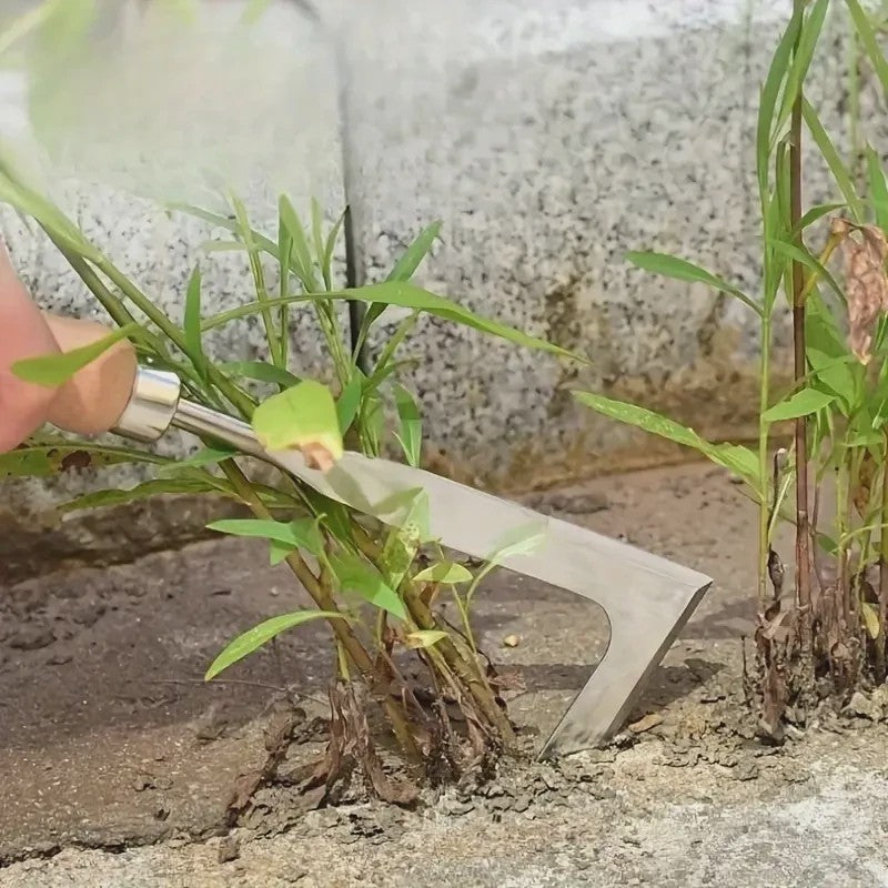 Stevige Onkruidsteker van Koolstofstaal met Ergonomische Grip - Handgereedschap voor Tuin & Tegels