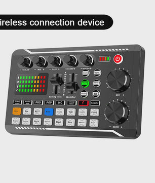 F998 Live Streaming Sound Card: DJ Mixer, Voice Changer & Audio Effecten