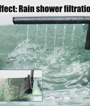 Onderwater Aquarium Filterpomp met Zuurstofverrijking en Regen Douche Effect - EU Stekker