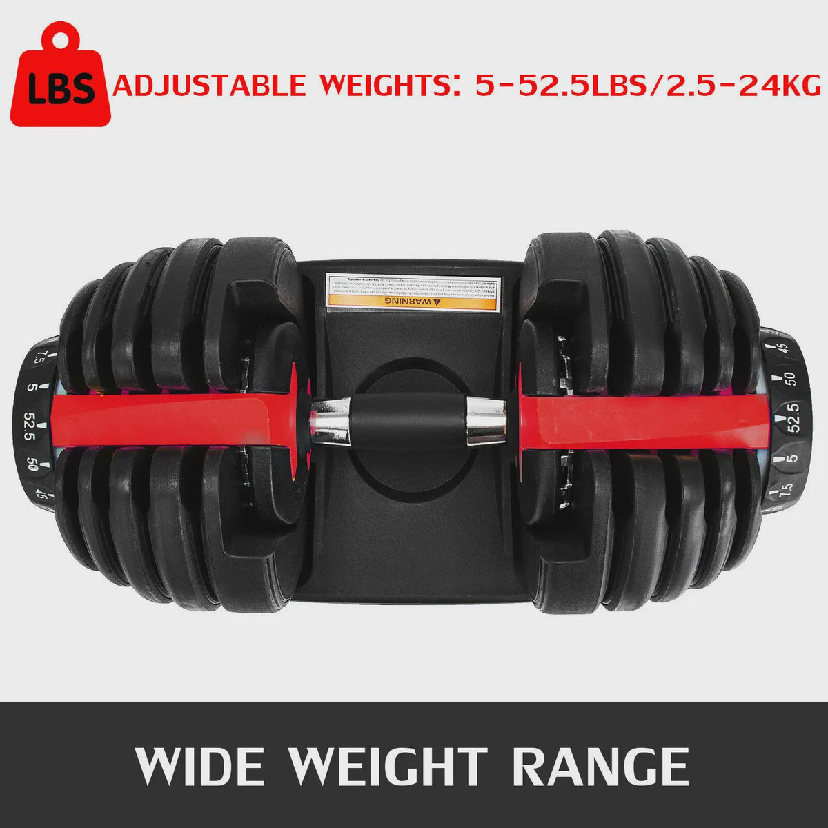 Verstelbare Dumbbell Set 2.5-24 KG - Ruimtebesparend en Veelzijdig Fitnessgewicht